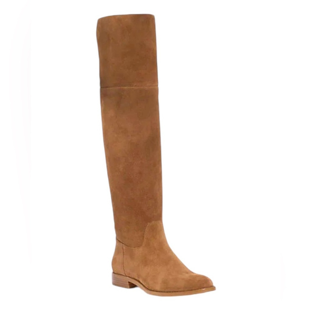 MICHAEL Michael Kors Suede Over-the-Knee Boots in Chestnut Brown
